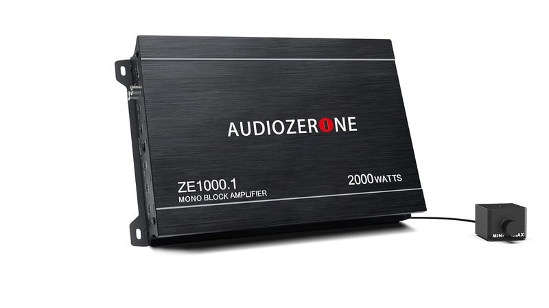 AUDIOZERONE Car Audio Amplifier ZE1000.1 2000W Monoblock Class D MOSFET Subwoofer Audio, 1-4 Ohm Stable, Low Pass Crossover, Mosfet Power Supply, Stereo - Image 1